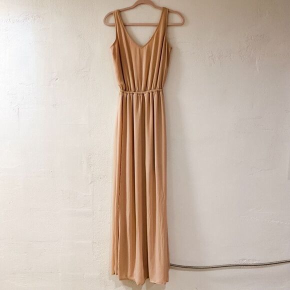 Show Me Your Mumu Kendall Maxi Dress in Dusty Blush Crisp Small - Picture 2 of 9